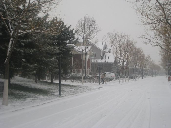 北京波特兰小街雪景