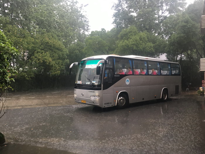 客人冒雨来访